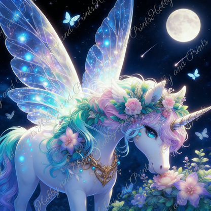 Einhorn Fairy bei Nacht