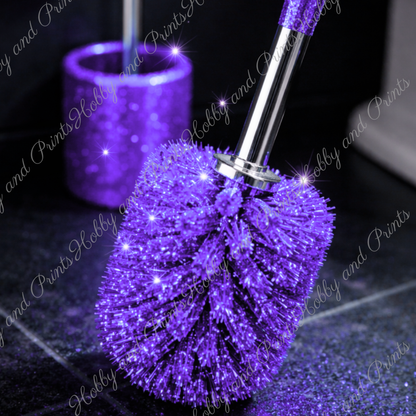 WC Bürste Violett Glitzer Klobürste
