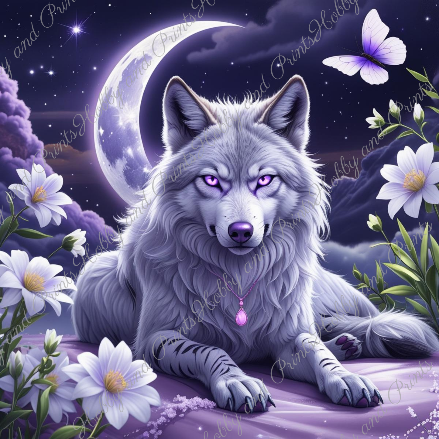 weißer Wolf im Traumland