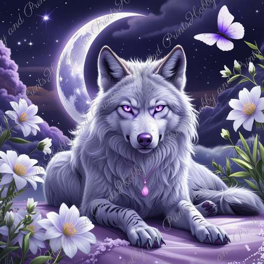 weißer Wolf im Traumland