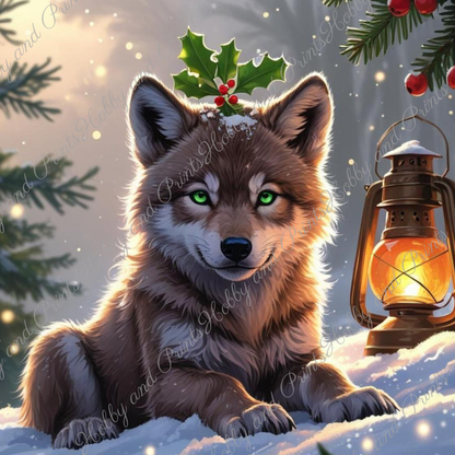 süßer Wolf im Winter