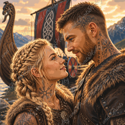 Wikinger Paar – Nordische Liebe am Drachenboot