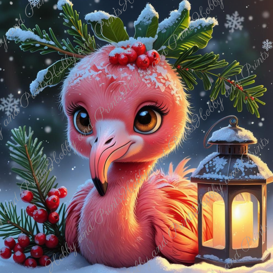 Flamingobaby im Winter