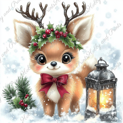 süßes Rehkids zu Weihnachten