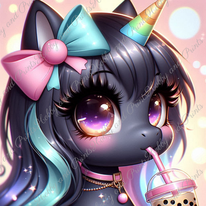Kawaii Einhorn-Katze