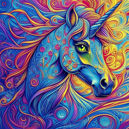 Psychedelisches Einhorn Kasimir