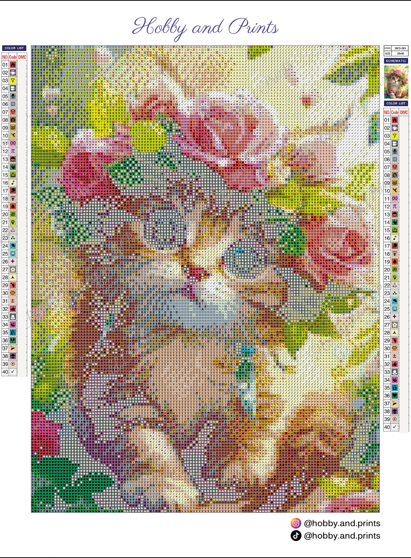 Voll Kristall - süße Katze mit Rosenkranz