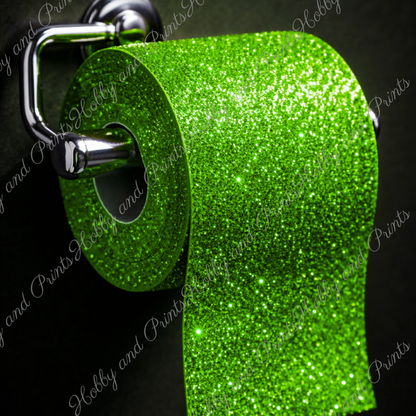 Glitzer Toilettenpapier grün