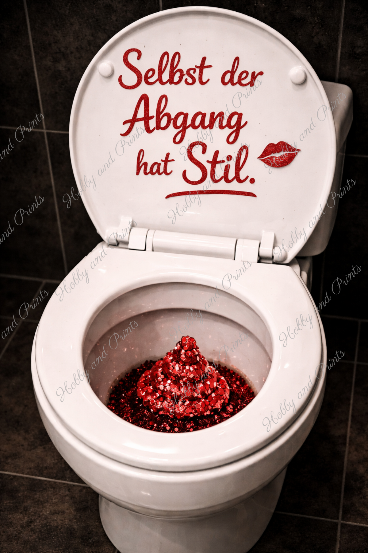 WC Toilette Rot Abgang mit Stil