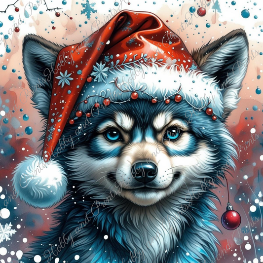 Wolf Lothar mit Weihnachtsmütze