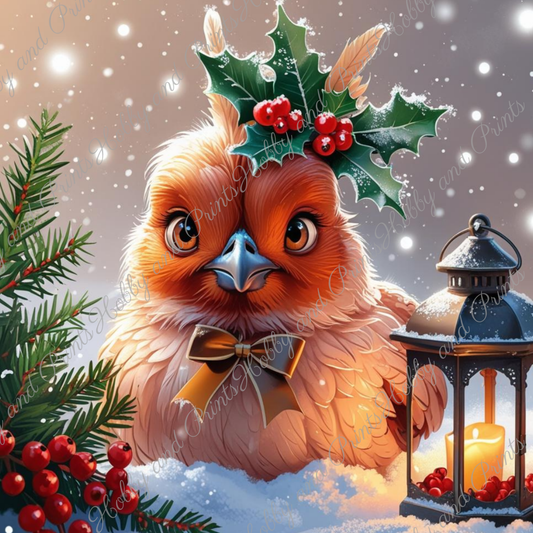 kleine Henne im Winter