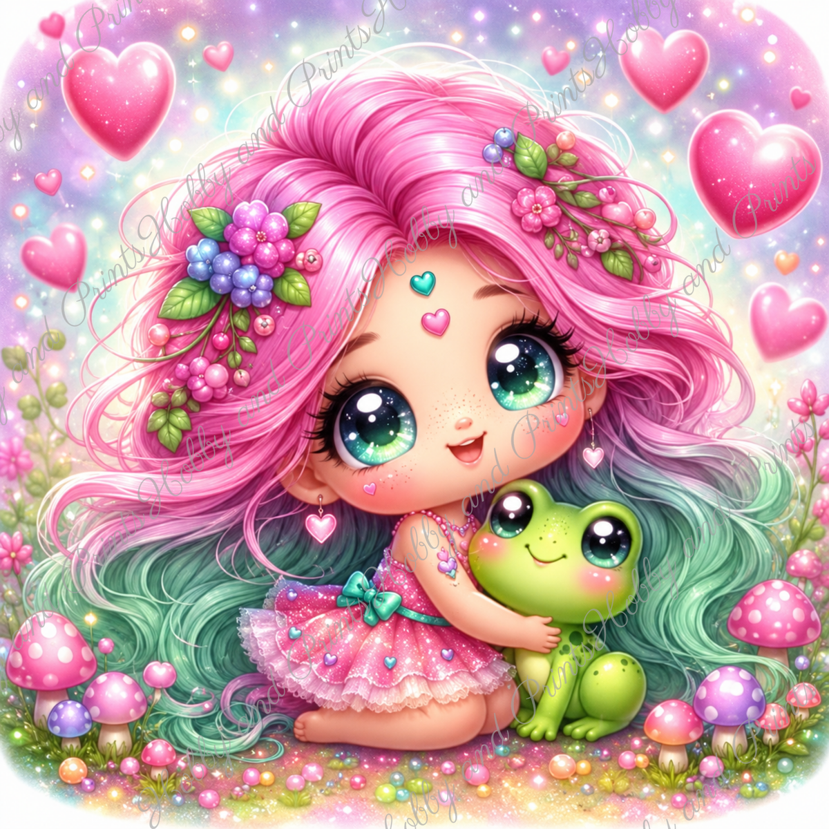 Mädchen mit süßem Frosch