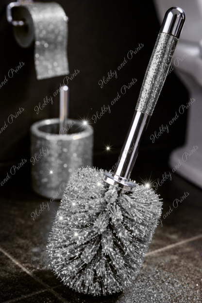 WC Bürste silber Glitzer Klobürste