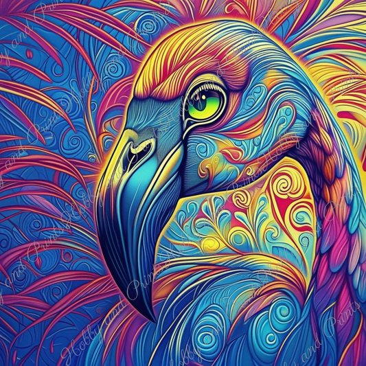 Psychedelischer Flamingo Norbert