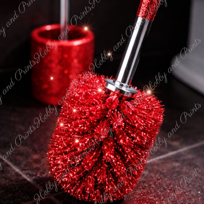 WC Bürste Rot Glitzer Klobürste