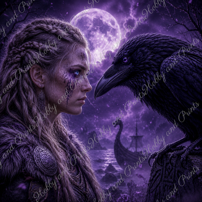Wikingerin & Rabe im Mondlicht – Mystische Viking Gothic Fantasy