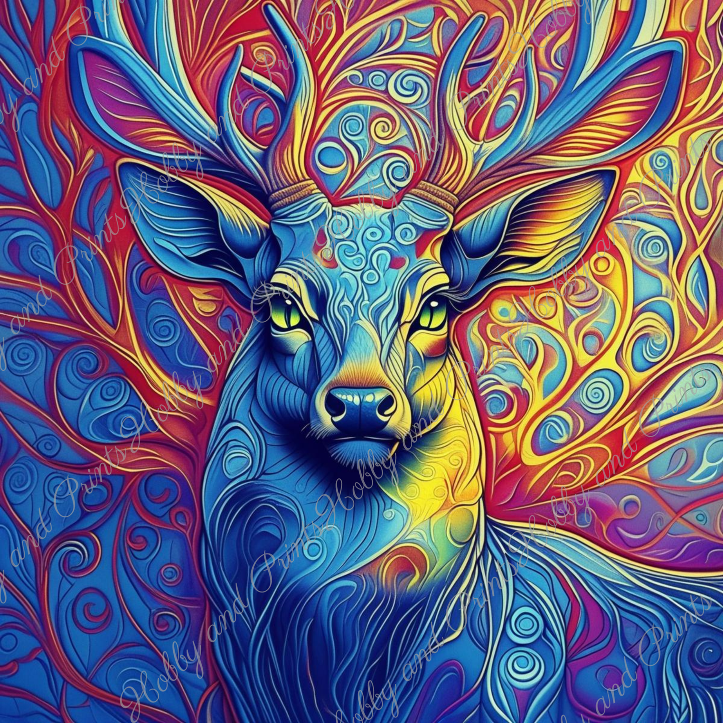 Psychedelischer Hirsch Anton