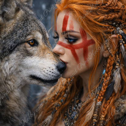 Mystische Verbindung zwischen Epona und Wolf