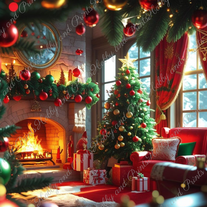 weihnachtliches Wohnzimmer