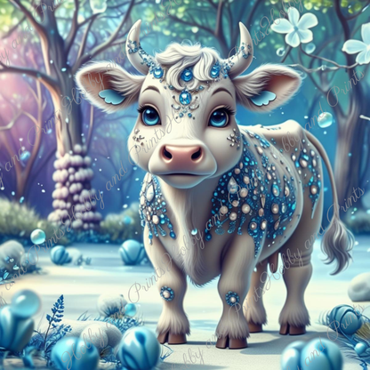 Schneekuh Linda im Winterwunderland