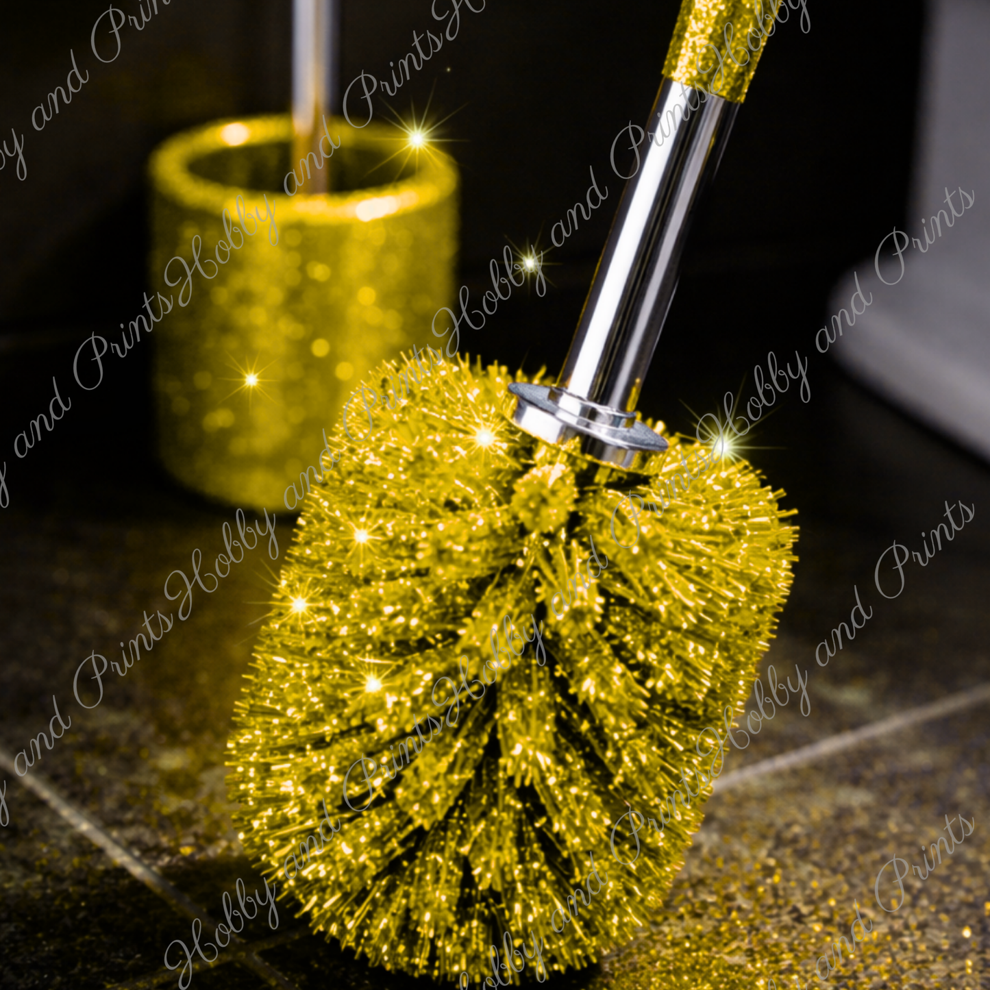 WC Bürste gold Glitzer Klobürste
