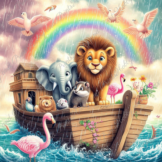 Arche Noah im Comic-Stil