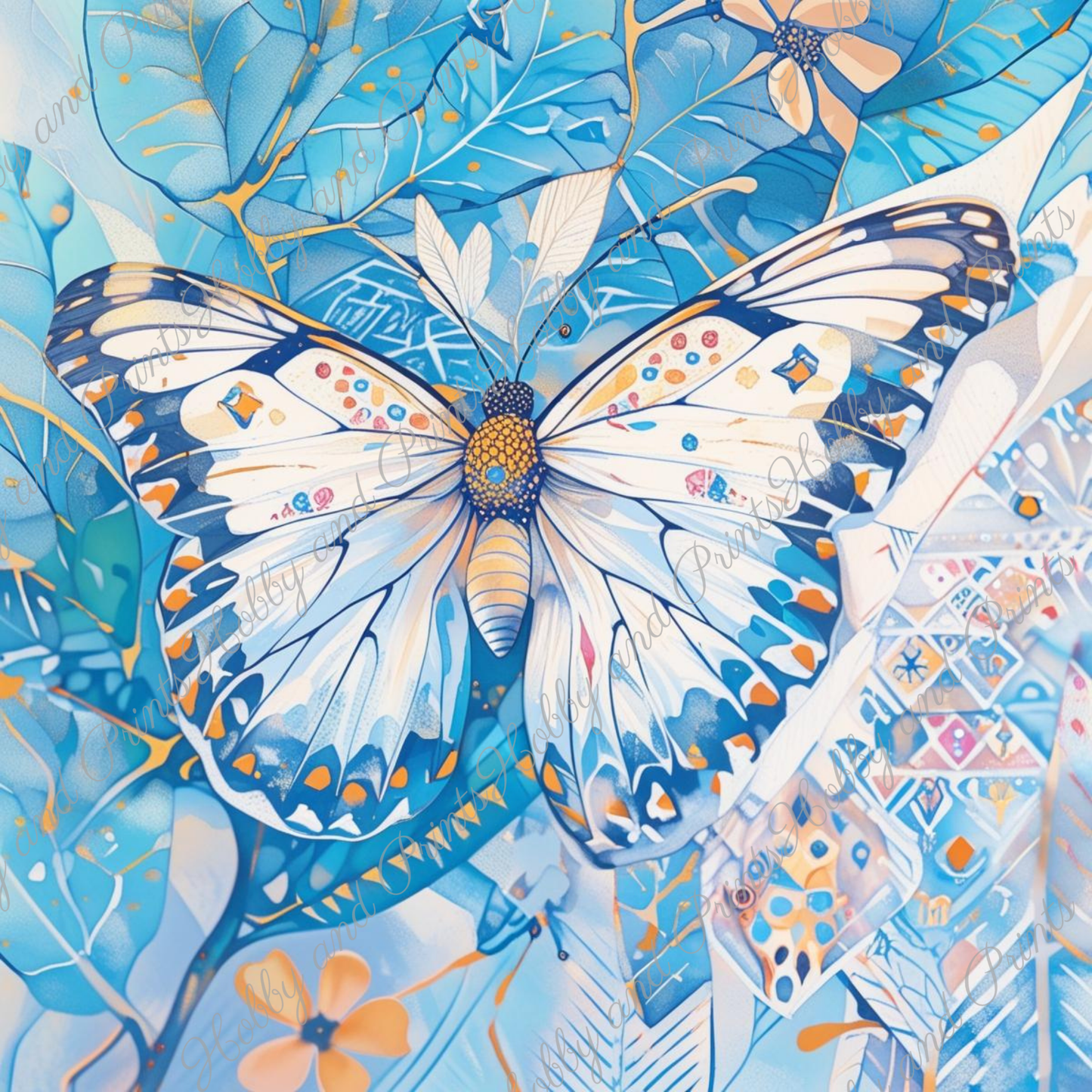 Schmetterling im Kawaii-Stil
