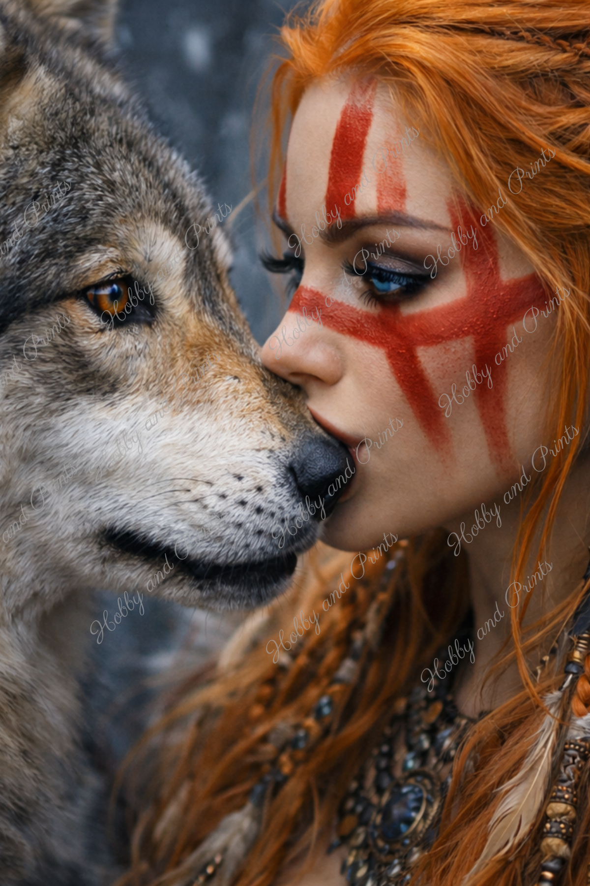 Mystische Verbindung zwischen Epona und Wolf