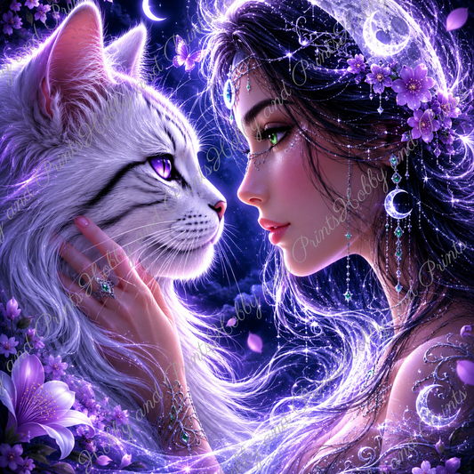 Mondfee & Magische Maine Coon Katze Luna