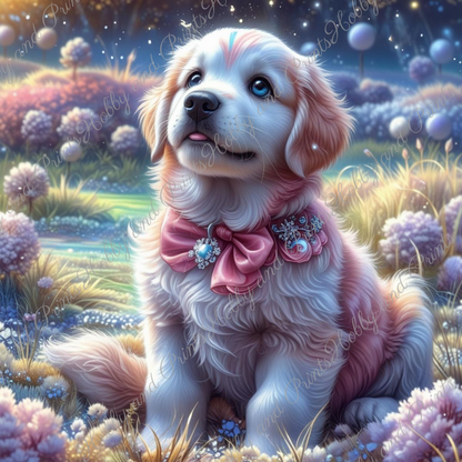 Golden Retriever Hundewelpe Littler im Fantasieland
