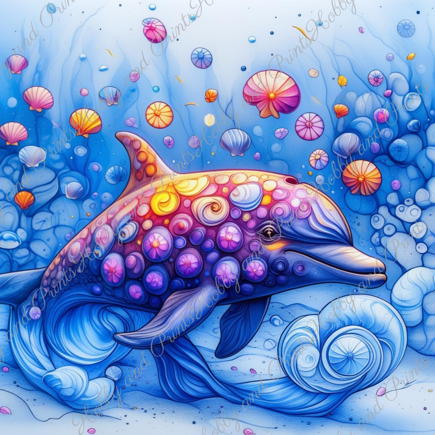 Bunter Delfin Jimmy im Ozean