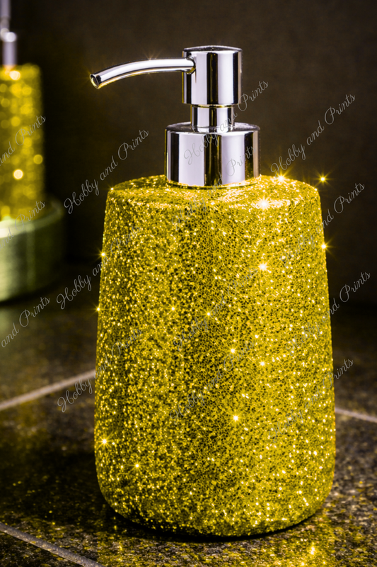 Glitzer Seifenspender Gold – Luxus Badezimmer Deko