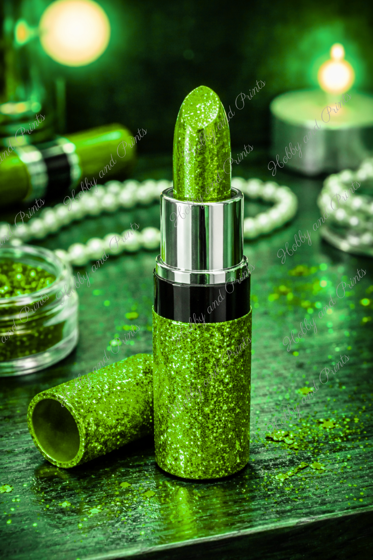 Grüner Lippenstift – Luxus Glamour Make-up