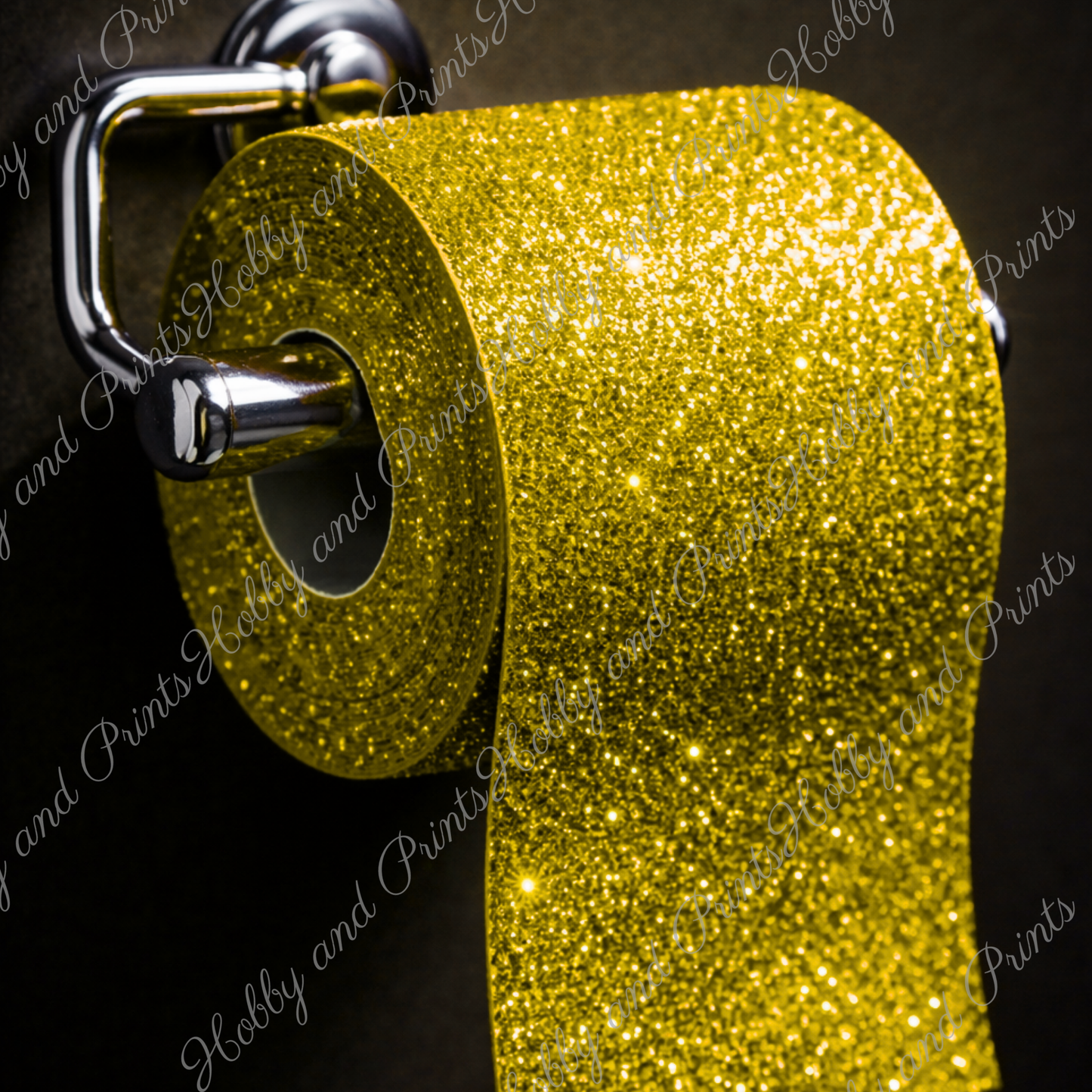 Glitzer Toilettenpapier gold