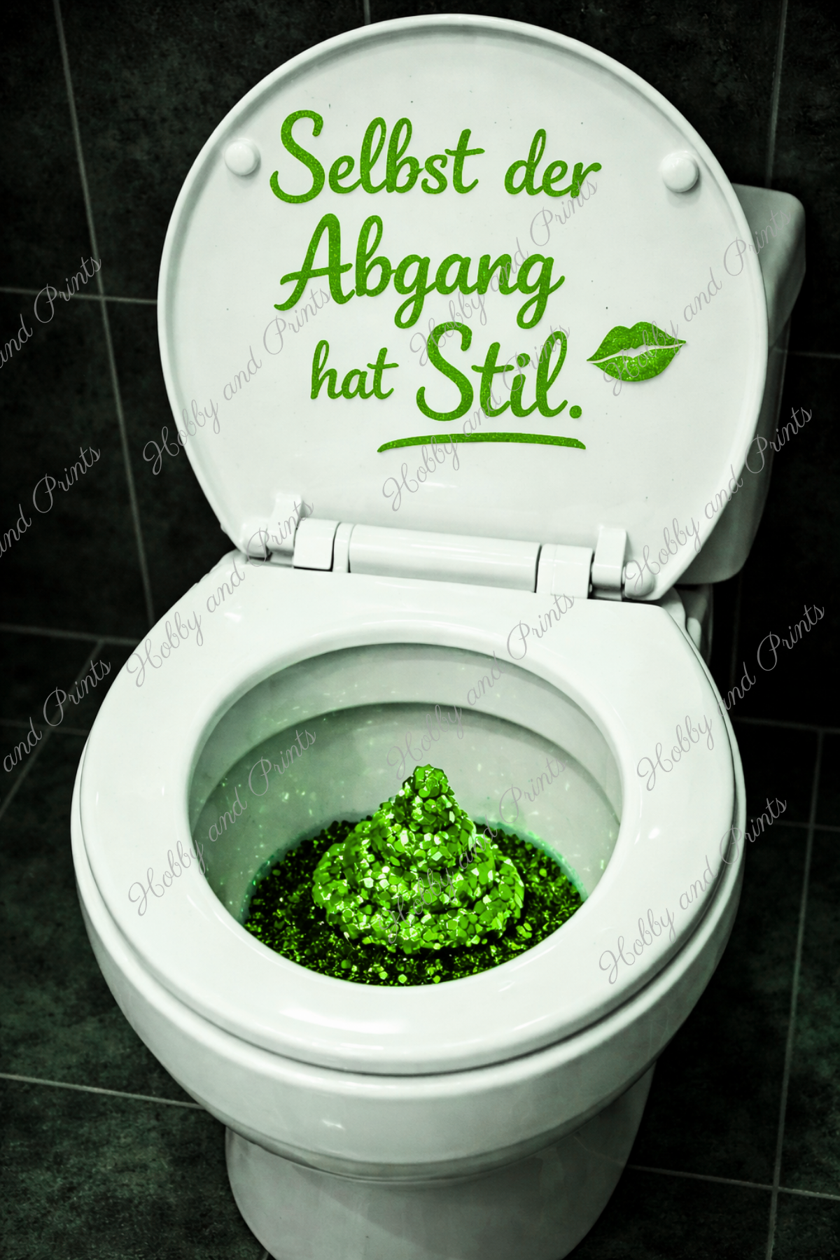 WC Toilette Grün Abgang mit Stil