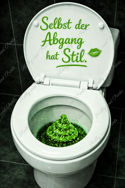 WC Toilette Grün Abgang mit Stil
