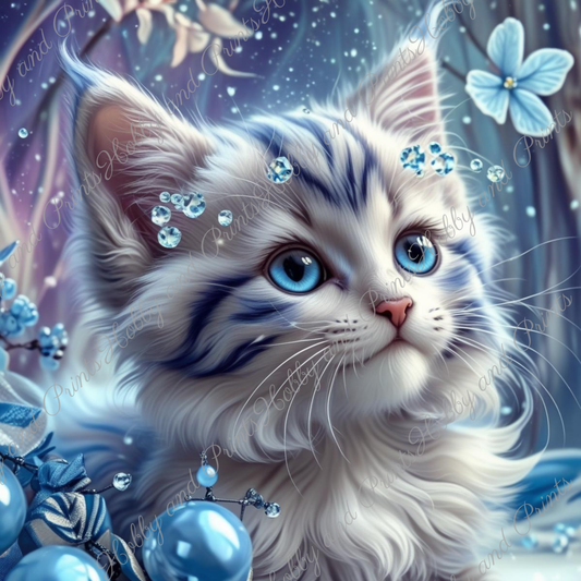 Schneekatze Ria im Winterwunderland
