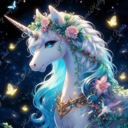 Einhorn Mystique bei Nacht