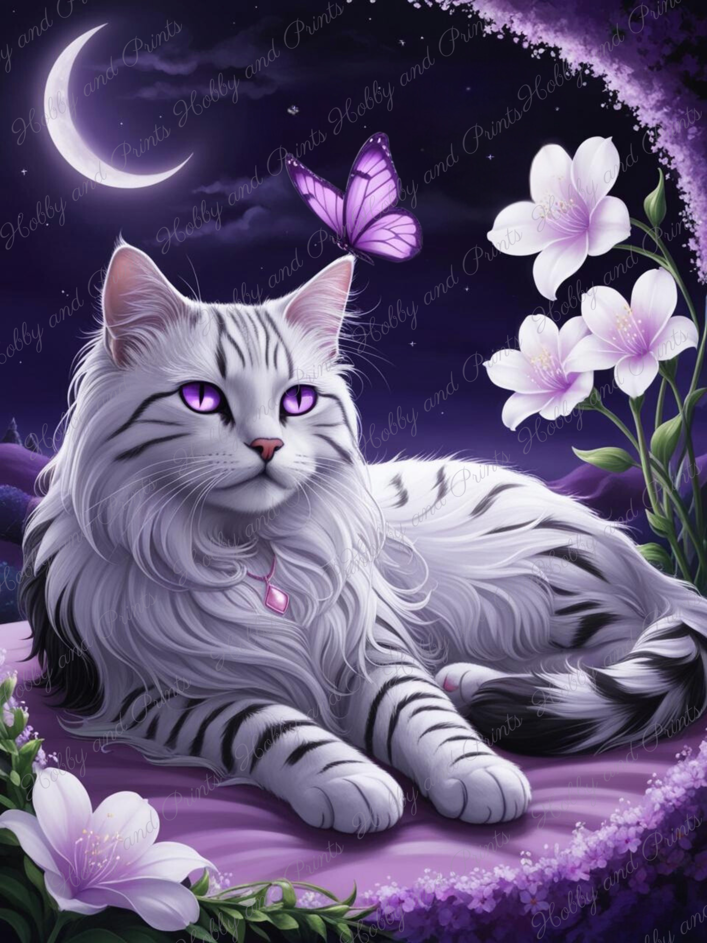 Luna Katze Maine Coon bei Nacht