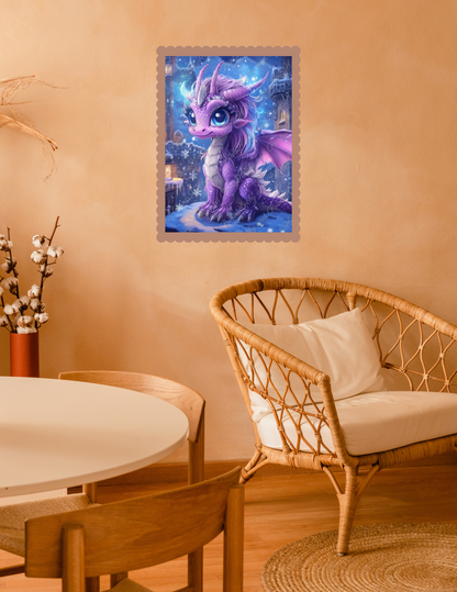 zauberhafter violetter Drache