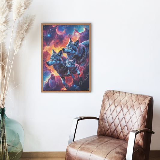 Wolfsfamilie in der Galaxis