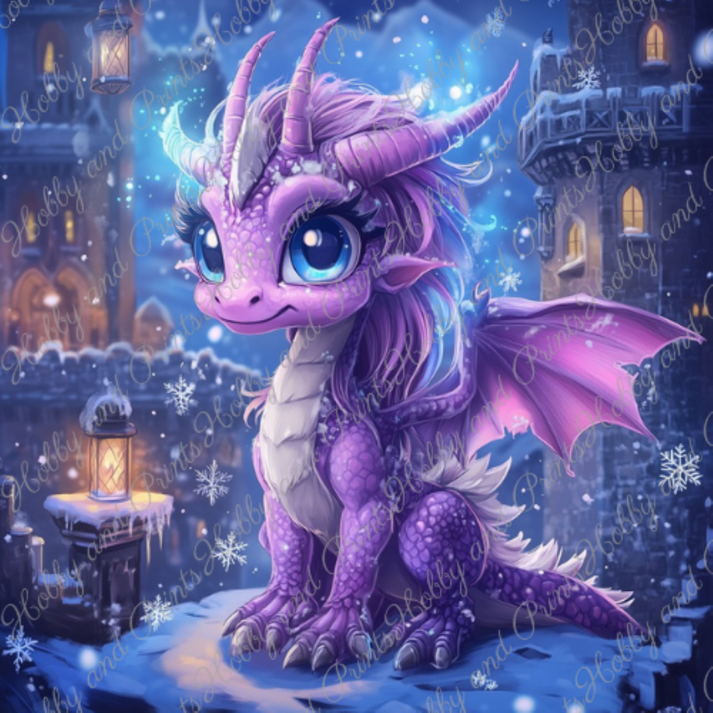 zauberhafter violetter Drache