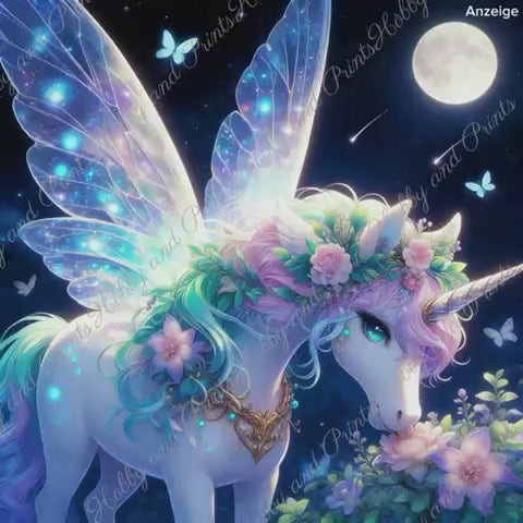 Einhorn Fairy bei Nacht
