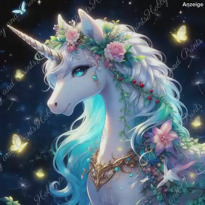 Einhorn Mystique bei Nacht