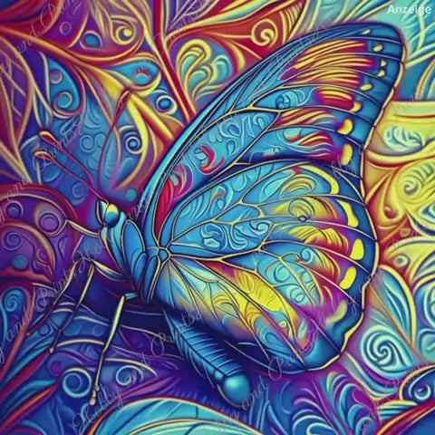 Psychedelischer Schmetterling Fine